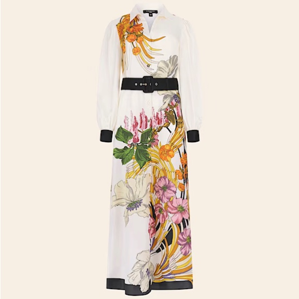 NWOT MARCIANO by GUESS Floral Long Sleeve Maxi Dress